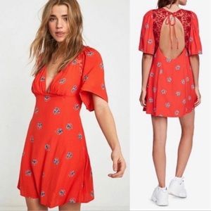 NWT Free People Mockingbird Open-Back Mini Dress / Size 6
